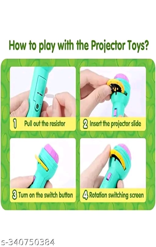 Kids Mini Slide Projector Torch – Fun Learning Night Light & Flashlight Toy